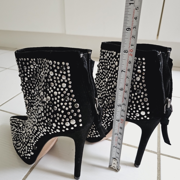 Jean-Michel Cazabat Ankle Boots Black Studded, Crystal Accent EU 37 Tag On - Picture 11 of 14